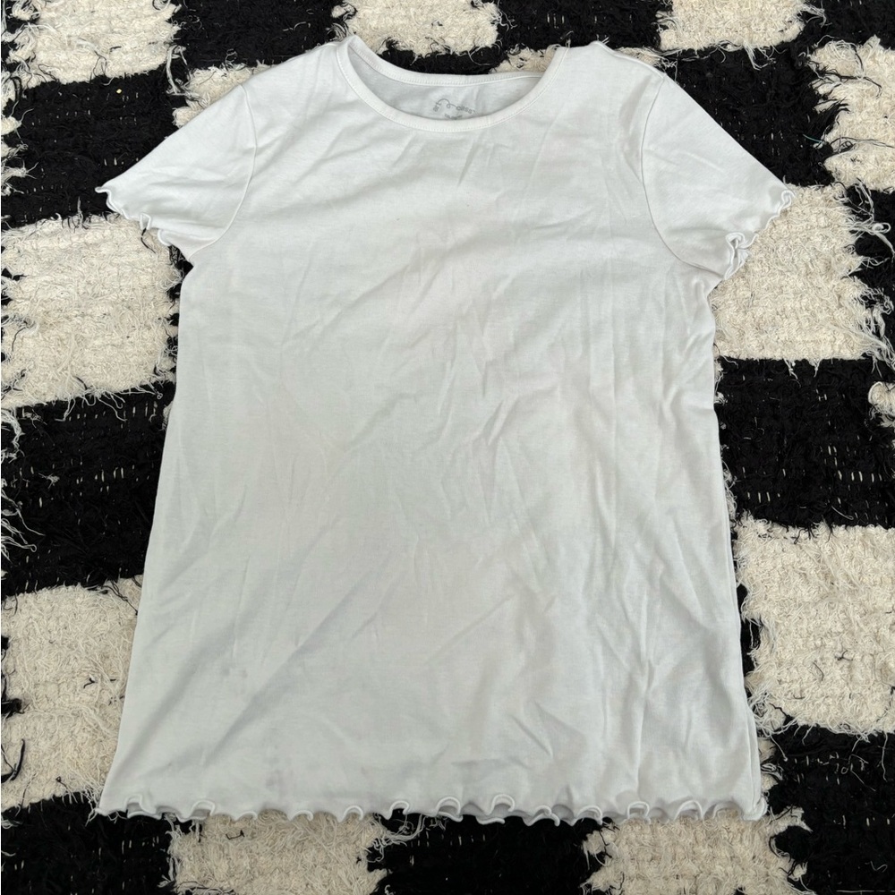 white art class lettuce edge tee
